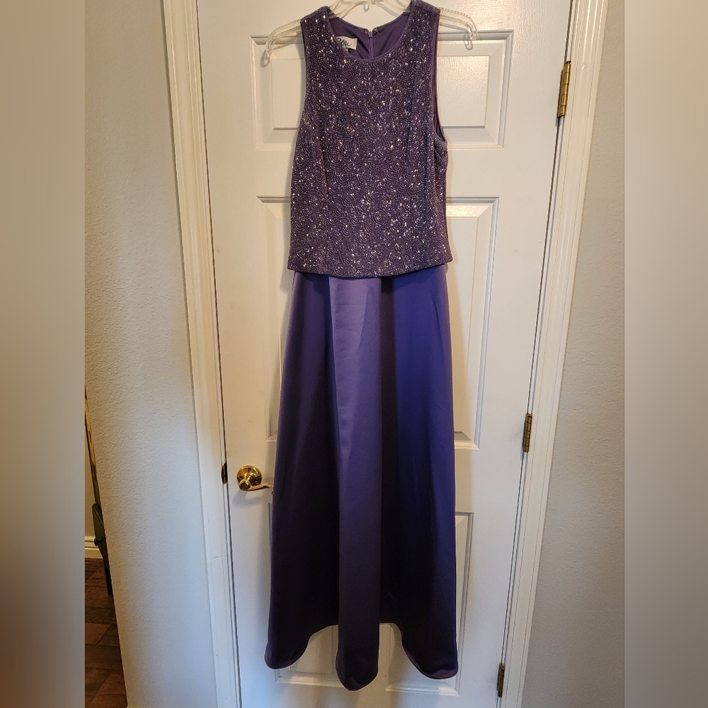 Purple evening gown